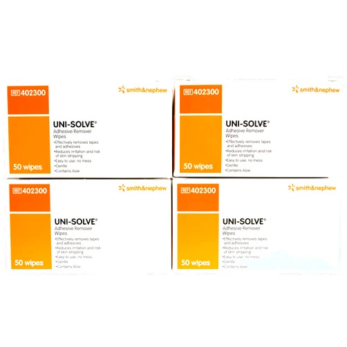 Smith & Nephew UNI-SOLVE ADHESIVE REMOV WIPES 50 count 4pack