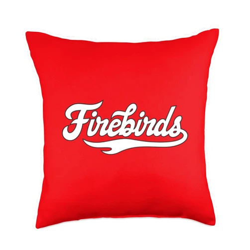 Carthage College Fan Gear - Steve State Carthage College Firebirds Classic Athletic Script Throwback Throw Pillow, 18x18, Multicolor