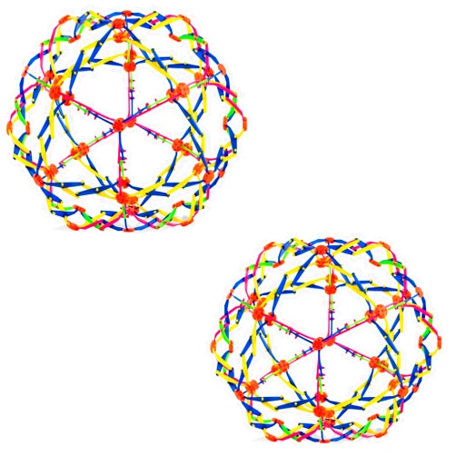 4E's Novelty Expandable Breathing Ball Sphere - Breathing Visual, Fidget Toys Expands from 6 to 12
