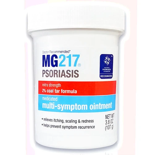 MG217 Psoriasis Treatment, Medicated Conditioning 2% Coal Tar Multi-Symptom Ointment, 3.8 Ounce