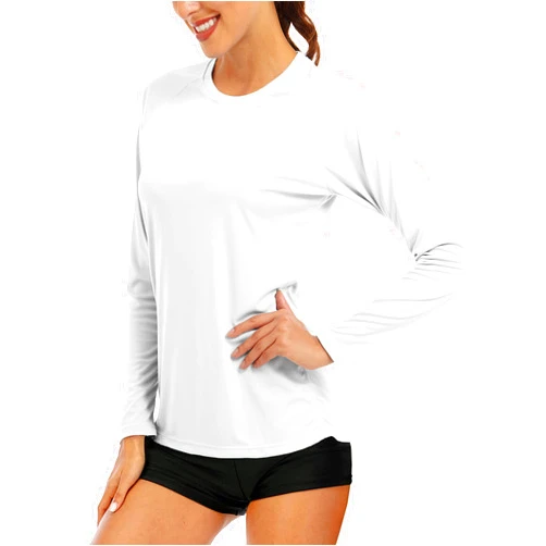 MAGCOMSEN Women's Long Sleeve Shirts UPF 50+ Sun Protection Shirts for Hiking Fishing Workout Rash Guard