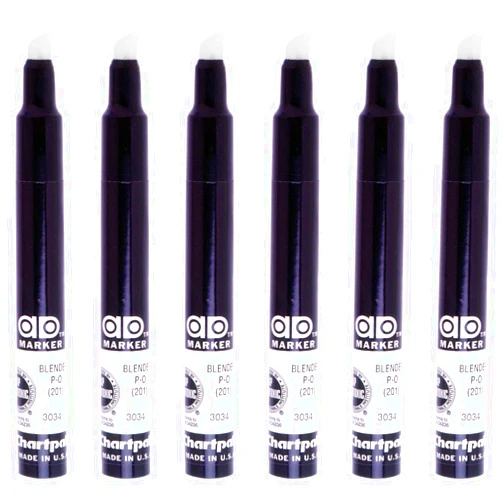 CHARTPAK Ad Markers Blenders Set of 6, Clear (P-O)