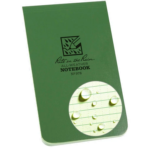 Rite in the Rain Weatherproof Soft Cover Top Bound Notebook, 3 1/4
