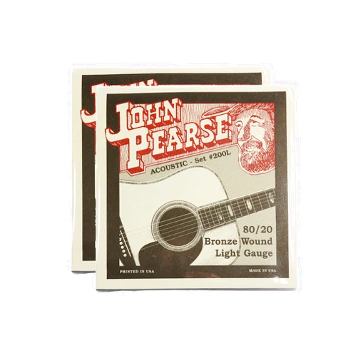 John Pearse Acoustic Strings 80/20 Bronze Light 12-53 2 Pack Bundle