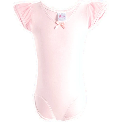 Dancina Girls Leotard for Ballet and Dance - Short Sleeve Toddler Leotard with Adorable Ruffles – Comfortable Cotton Stretch