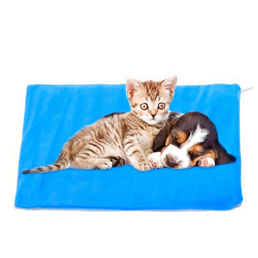 MARUNDA Pet Heating Pad,Cat Dog Electric Pet Heating Pad Indoor Waterproof,Auto Constant Temperature, Chew Resistant Steel Cord (Blue, S-12