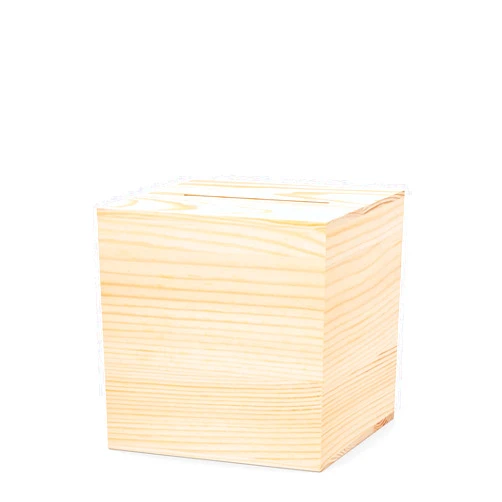 HCHANGEN Adults Piggy Bank Creative for Real-Money, Natural Wood Money Box, Can Only Save The Piggy Bank That Cannot be Taken Out (Natural, 4.72inches)