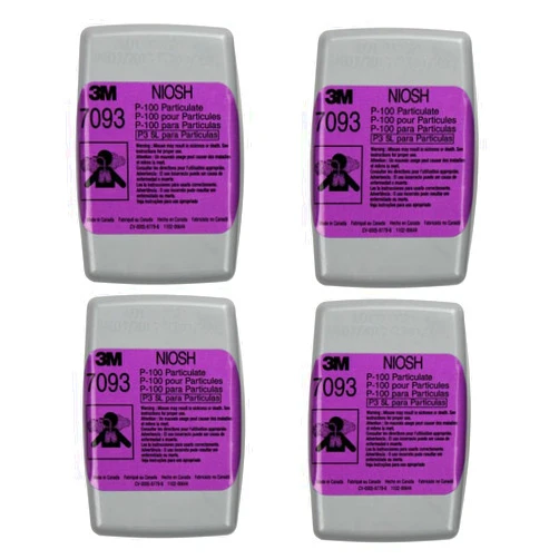 3M 7093 P100 HEPA Particle Filter 4/PK (2 pair)