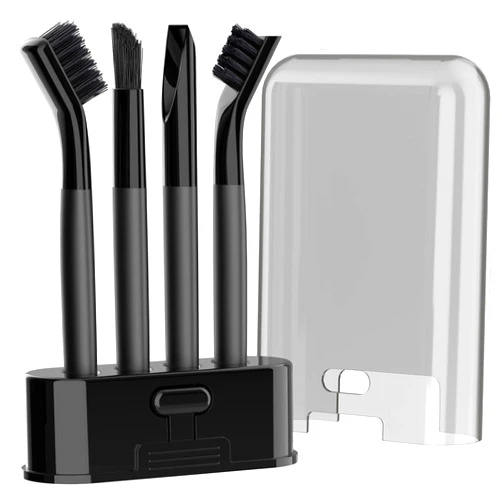 MR.SIGA Grout Cleaner Brush Set, Detail Cleaning Brush Set for Tile, Sink, Drain, Grout Brush Set with Holder for Edge, Crevice Cleaning