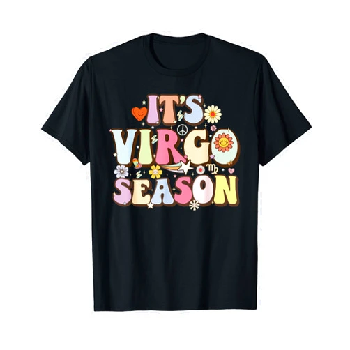 August September birthday Virgo Zodiac sign gifts August September birthday groovy Astrology Zodiac sign Virgo T-Shirt