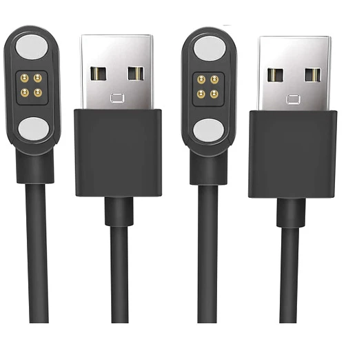 Lamshaw Compatible with Rumatas Bone Conduction Headphones Charger, Magnetic Replacement Charger Compatible with Rumatas X7, BETAHEAR X7, MATRIWISH X7, HCMOBI S800C Headphones (2 Pack-Black+Black)