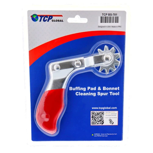 TCP Global Polishing and Buffing Pad Cleaning Spur Tool for Revitalizing Polisher Compound Pads and Bonnets