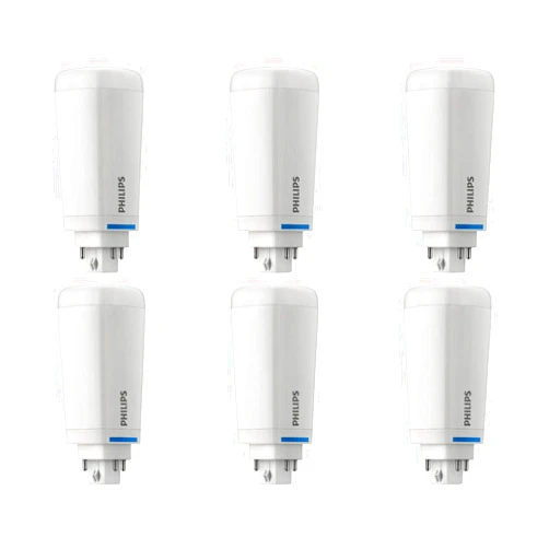Philips LED Frosted Dimmable PL-C CFL Replacement, Flicker-Free, 1200 Lumen, Soft White Light (2700K), 10.5W=26W, G24Q GX24Q Base, 6-Pack