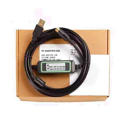 LangSheng USB-1761-CBL-PM02 for A-B MicroLonix 1000/1200/1500 Series PLC Programming Cable Download Cable Gold-Plated High-Speed Stable Model FT232RL Chip 3 Meter