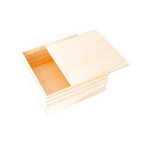 Plenty Concepts Pinewood Gift Box, Unfinished, Customizable, Available in Small, Medium, Large, Ideal for Crafts, Storage & Special Occasions (Small (8