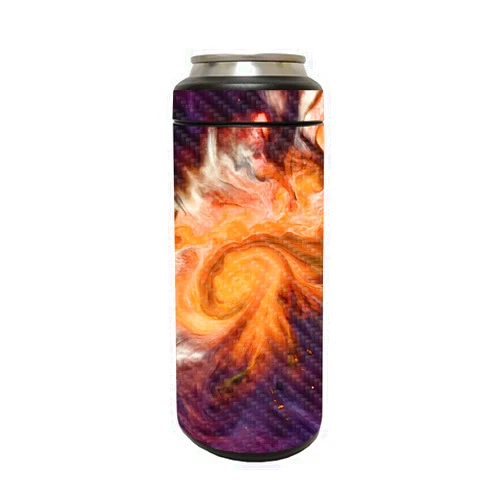 MIGHTY SKINS MightySkins Carbon Fiber Skin Compatible with YETI Rambler 12 OZ Colster Slim Can - Swirl Galaxy | Protective, Durable Textured Carbon Fiber Finish | Easy to Apply and Change Styles | Made in The USA