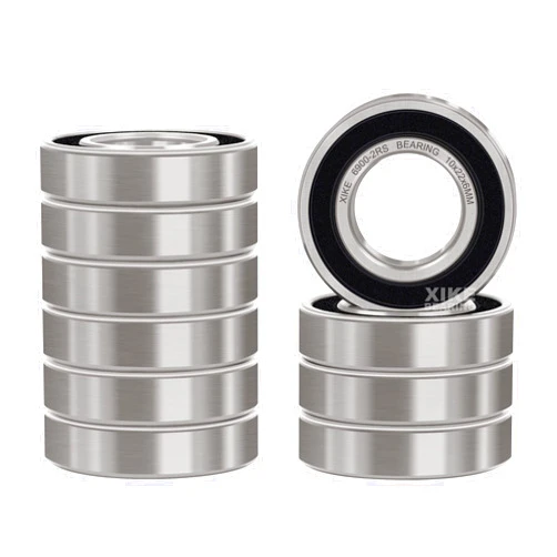 XIKE 10 Pcs 6900-2RS Bearings 10x22x6mm, Double Rubber Seals and Pre-Lubricated, Deep Groove Ball Bearing.
