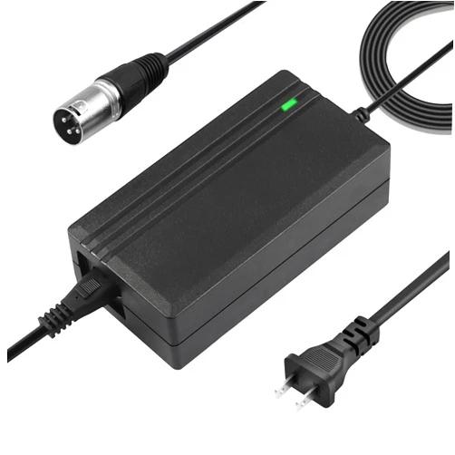 BXIZXD 24V 3-Pin XLR Scooter Battery Charger for Wheelchairs, Jazzy Power Chair, Go-Go Elite Traveller SC40E/SC44E, Ezip 400/500, Mountain Trailz, Mongoose M150, Schwinn S300, Volpam SP06 Scooters