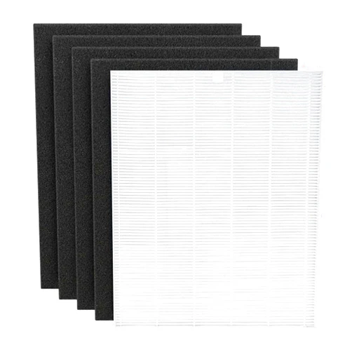 Draduo C545 True HEPA Replacement Filter Compatible with Winix C545, B151, P150, 9300 Air Purifier Replacement, Part 1712-0096-00 and 2522-0058-00, 1 HEPA Filter + 4 Activated Carbon Filters