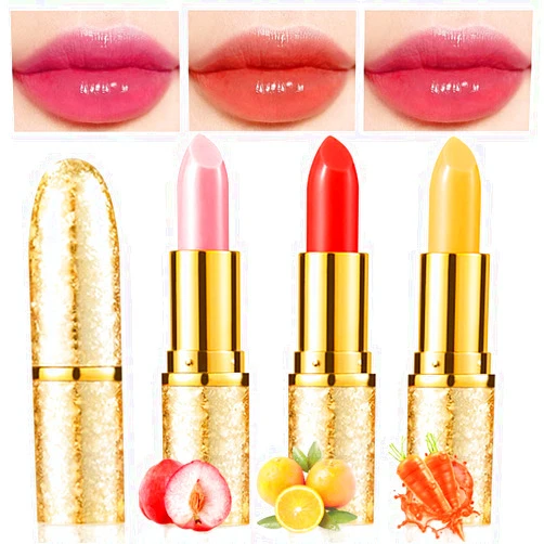 BINGBRUSH 3Pcs Color Changing Lipstick,Red Pink PH Mood Long Lasting Labiales Lip Care Moisturizer Lip Balm Korean Magic Lip Gloss Lip Tinted Stain Makeup Lipstick Set for Women