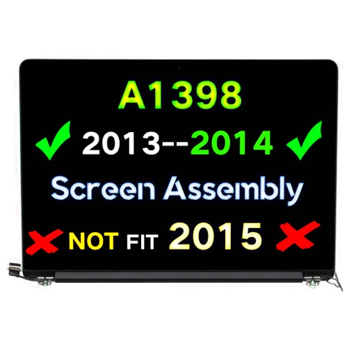 GBOLE A1398 Screen Replacement for MacBook Pro A1398 Retina Late 2013 Mid 2014 Full LCD Display Screen Assembly Repair Part