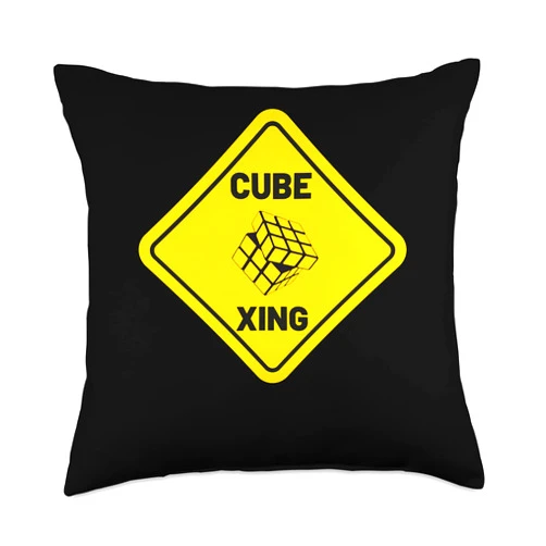The Melting Cube - Competitive Speed Cubing Merch Puzzle Xing Funny Gaming Speed Cubing Youth Math Throw Pillow, 18x18, Multicolor