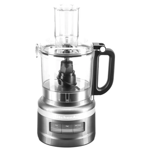 KitchenAid 7 Cup Food Processor Plus Chop Puree Knead Shred Slice KFP0719QG Liquid Graphite (Renewed)