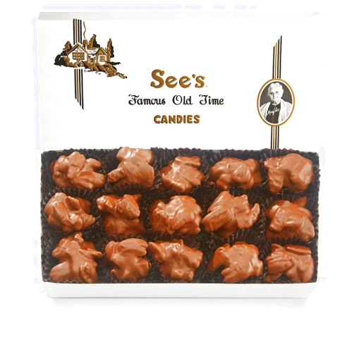 See's Candies 1 lb Milk Pecan Bud (White Wrap)