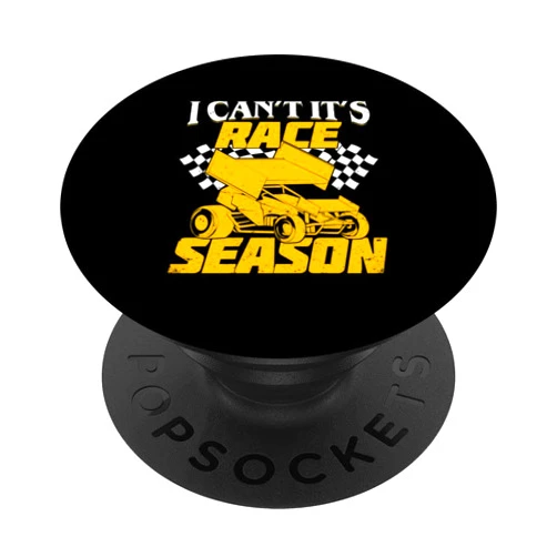 Dirt Track Racing Winged Sprint Car Apparel Dirt Track Racing Design for a Winged Sprint Car Driver PopSockets Swappable PopGrip