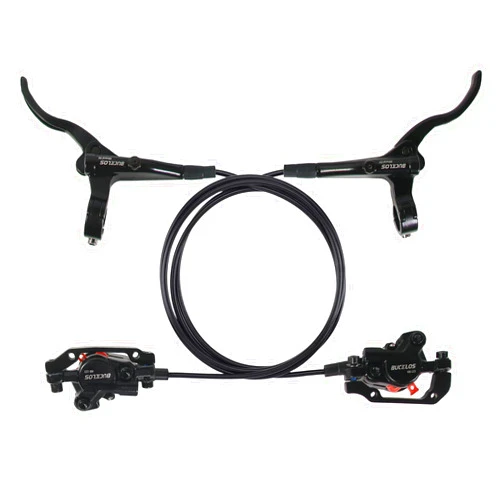 BUCKLOS Mountain Bike Disc Brake kit, MTB Mechanical Line Pulling Disc Brakes Caliper with Aluminum Alloy Levers /160mm Rotor,/is/PM Universal Adapter for Ebike/Folding Bike/Scooter/Fat Bike