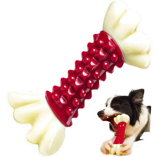Rmolitty Dog Toys for Aggressive Chewers, Indestructible Chew Bone with Bacon Flavor for Large Medium Breed Dogs