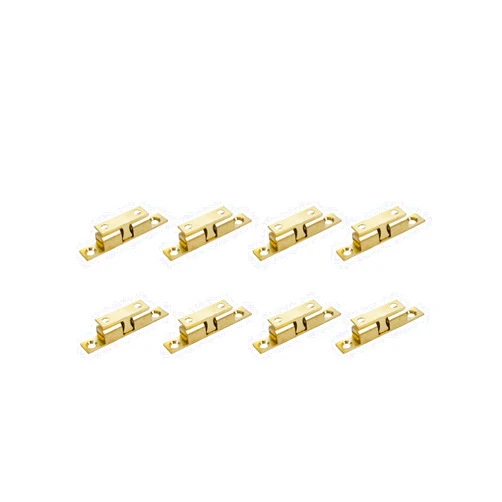 Rannb Cabinet Door Catch Solid Brass Dual Ball Tension Latch Dual Ball Roller Catch - 8pcs