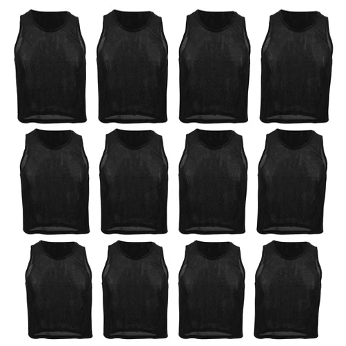 VBESTLIFE Pinnies,12PCS Nylon Mesh Scrimmage Pinnies Jerseys Team Practice Vests for Kids Youth Sports Basketball, Soccer, Football, Volleyball