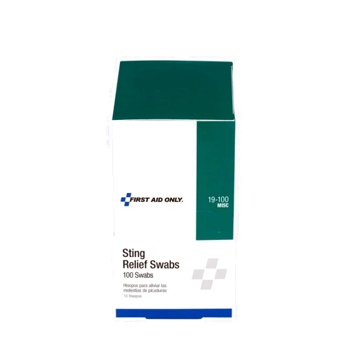 First Aid Only 19-100 Sting Relief Swab, 100 Count