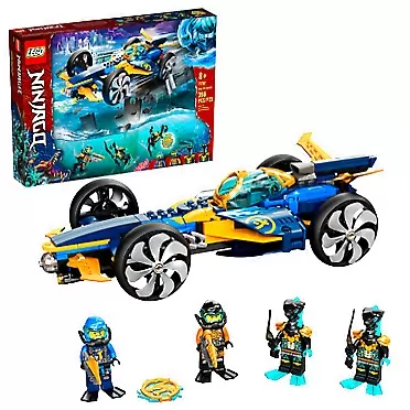 LEGO NINJAGO Ninja Sub Speeder 71752 Building Kit; Amphibious Car Toy with NINJAGO Cole and Jay Minifigures; New 2021 (356 Pieces)