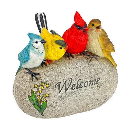 Design Toscano Birdy Welcome Garden Stone Statue: Medium