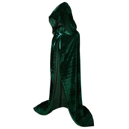 VGLOOK Unisex Adults Hooded Cloak Velvet Cape for Halloween Cosplay Costumes