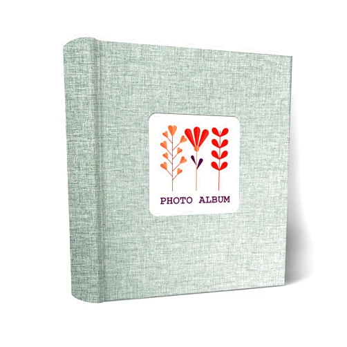 Holoary Photo Album 4x6 200 Photos 2 Pictures Per Page, 200 Pockets 4”x6” Picture Album, Linen Fabric Cover for Photos with Writing Area, 4x6 Photo Albums for Family Weddings Travel Memories(Green)