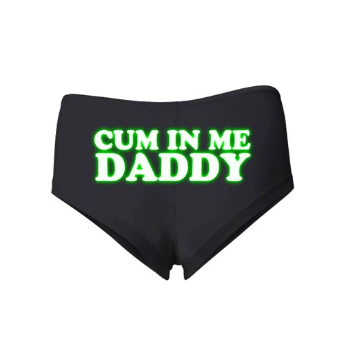 Wild Bobby Glow in the Dark Underwear Collection Sexy Naughty Slutty Women's Cotton Spandex Booty Shorts