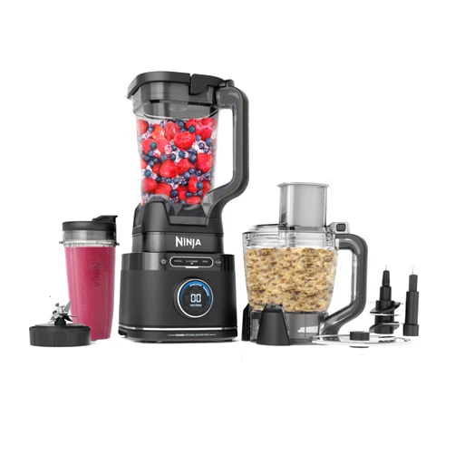 Ninja TB401 Detect Kitchen System Power Blender + Processor Pro, BlendSense Technology, Blender, Chopping & Smoothies, 1800 Peak Watts, 72 oz. Pitcher, 64 oz. Food Processor, 24 oz. To-Go Cup, Black