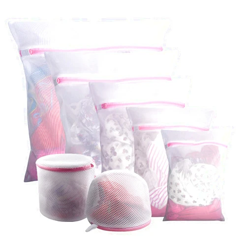 GOGOODA 7Pcs Mesh Laundry Bags for Delicates with Premium Zipper, Travel Storage Organize Bag, Clothing Washing Bags for Laundry, Blouse, Bra, Hosiery, Stocking, Underwear, Lingerie