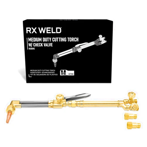 RX WELD Medium Duty Cutting Torch with Check Valve, Comparable with CA1350 Cutting Attachment, 100FC Torch Handle, 3-101 Cutting Nozzle