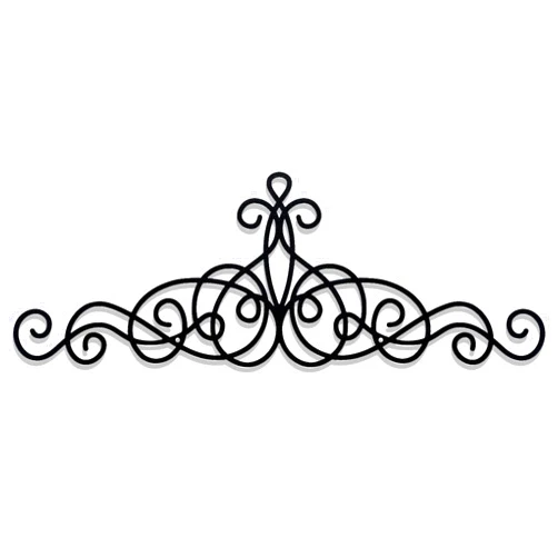 Zhengmy Metal Wall Decor Small Traditional Metal Scroll Wall Art Decor Rustic Iron Wall Medallion Metal Scroll Wall Art Small Iron Metal Wall Plaque for Home Living Room Decoration(Black)