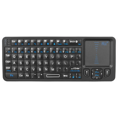 Rii K06 Mini Bluetooth Keyboard,Wireless Keyboard Portable Lightweight with Backlit and Built-in Touchpad,Compatible with Android TV Box,Apple TV,Smart Phones,Tablet and More (BT Version)