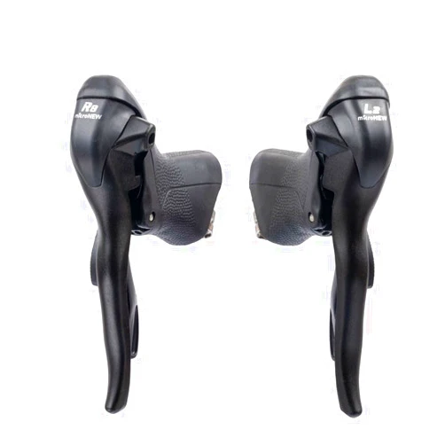 Micronew SB-R482 Dual Control Levers 2x8 Speed Double Shifters Road Bicycle Derailleur Compatible for Shimano Claris STI Lever ST-2400 Brake Lever Set