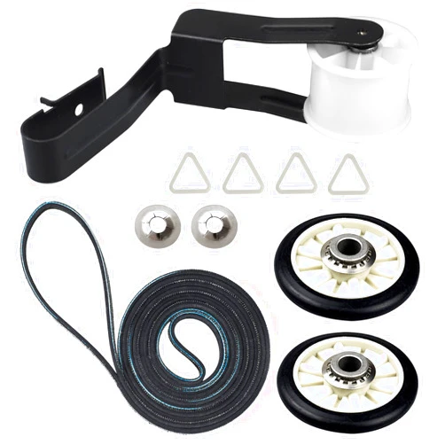 TOMOON 4392065 Dryer Repair Kit with 349241T Drum Roller Kit, 691366 Idler Pulley and 341241 Belt by Techecook - Replacement for Whirlpool & Kenmore Dryers - Replaces 587636 AP3098345 AP6010582 WP691366