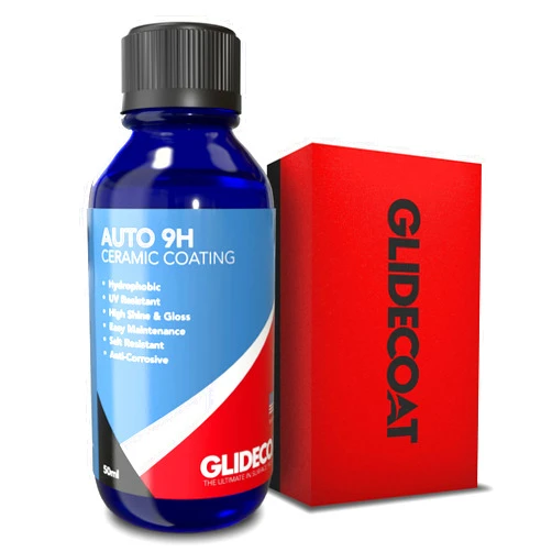 Glidecoat Auto 9H Ceramic Coating 50ML - Ceramic Coating Kit - Professional Protection with Easy Application! High Gloss - Extremely Hydrophobic