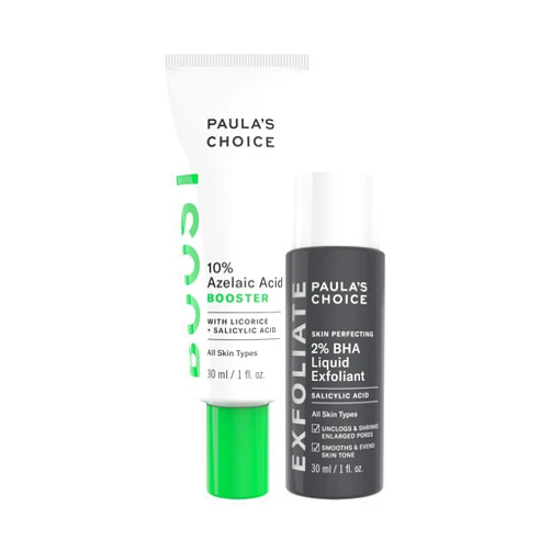 Paula's Choice Paula’s Choice 10% Azelaic Acid Booster Cream Gel Serum + Travel Size 2% BHA Salicylic Acid Liquid Exfoliant Duo, Set of 2