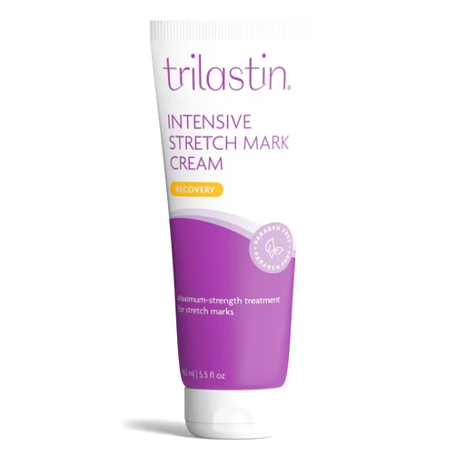 TriLASTIN SR Vit. Infused Intensive Stretch Mark Cream for Pregnancy 5.5 Oz, Scar Cream & Moisturizing Lotion, Cocoa Butter Scar Treatment, Hypoallergenic & Paraben-Free, Stretch Mark Cream for Women