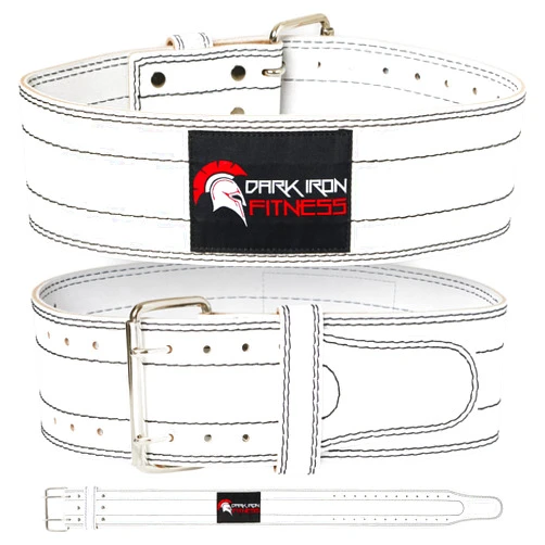 Dark Iron Fitness Weight Lifting Belt for Men & Women - 100% Leather Gym Belts for Weightlifting, Powerlifting, Strength Training, Squat or Deadlift Workout up to 600 Lbs